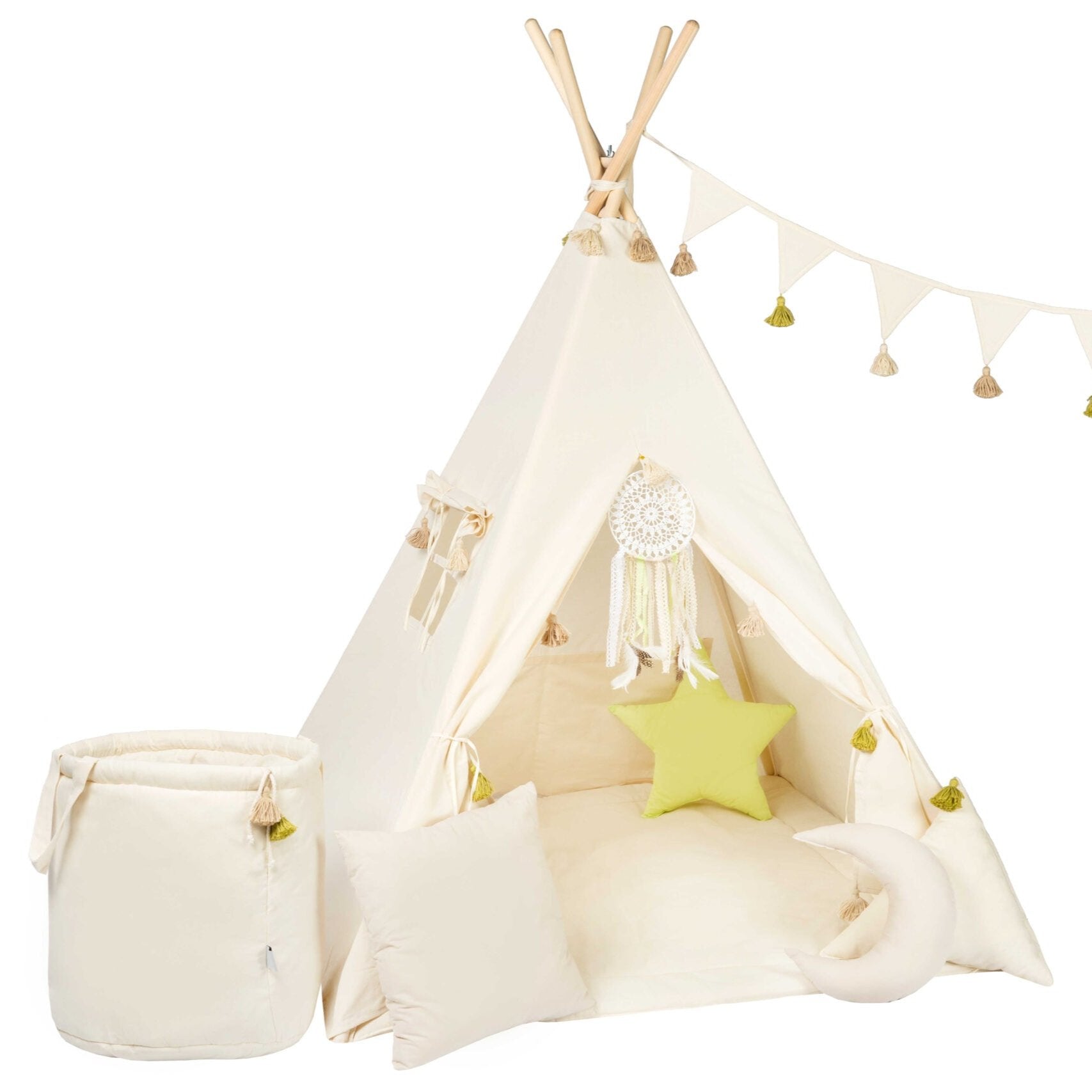 Teepee Tent Set - Creamy Tassel