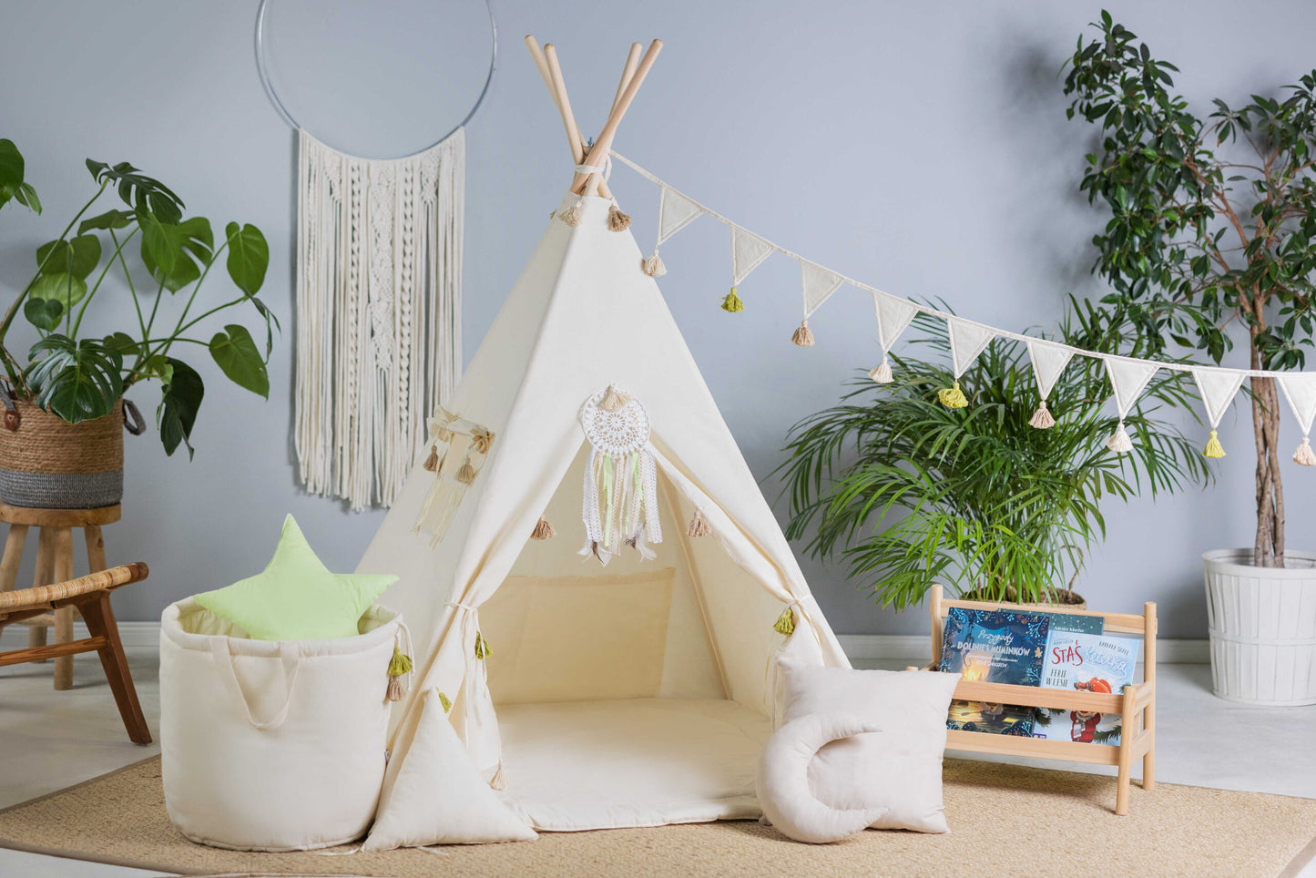 Teepee Tent Set - Creamy Tassel