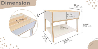 MAMOI® bookshelf for children wooden, children's shelf, children's bookshelf, book stand, shelf and wall shelf children's room. Book Shelf.-1