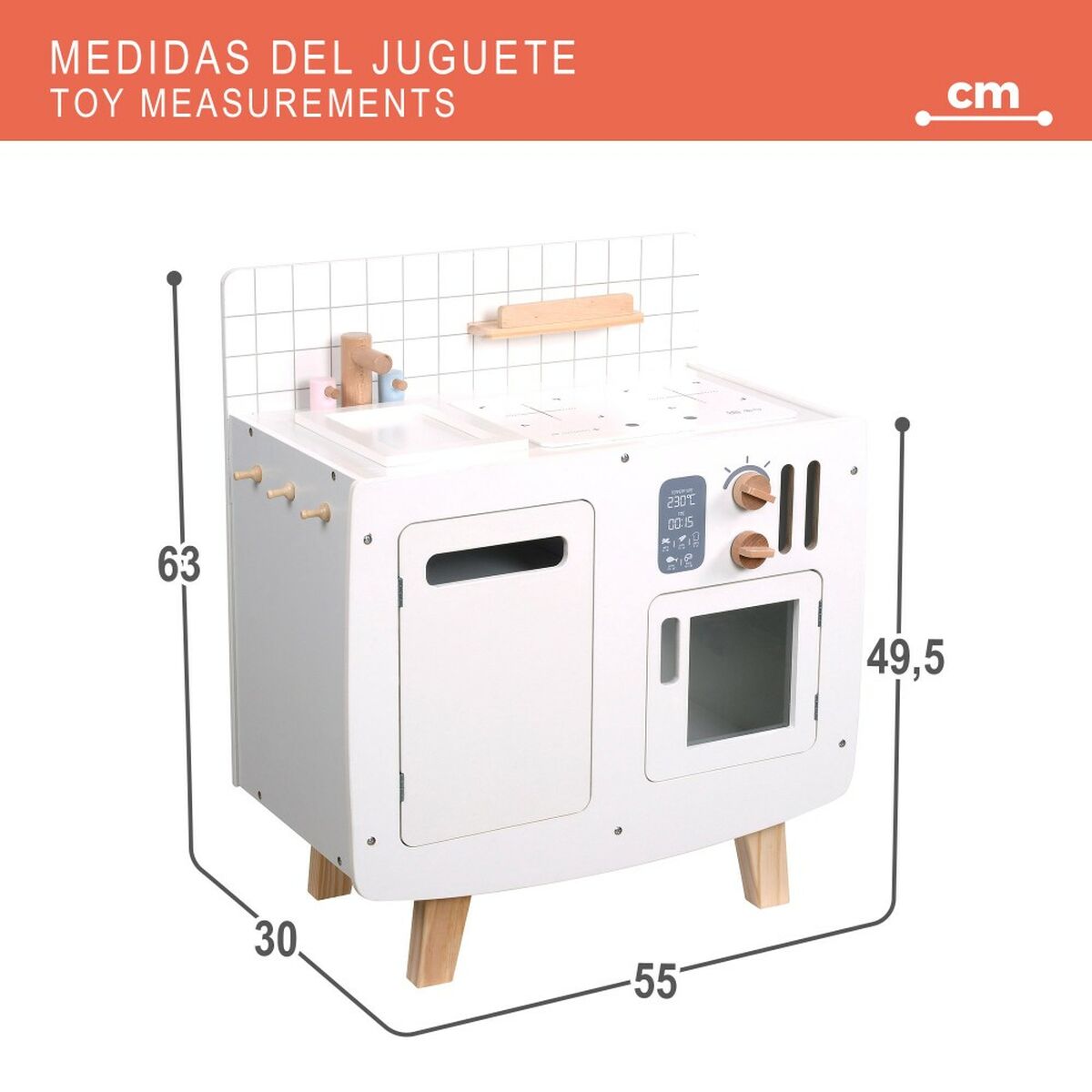 Toy kitchen Teamson 55 x 63 x 30 cm-1