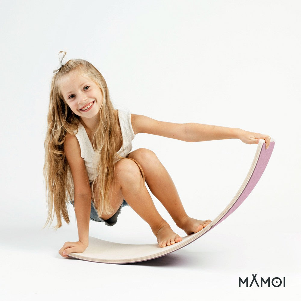 MAMOI® Planche equilibre pour enfant, Balance board, Planches d'équilibre, Jeu équilibre de proprioception en bois, Jeux motricité montessori 1 an 2/3 ans-6