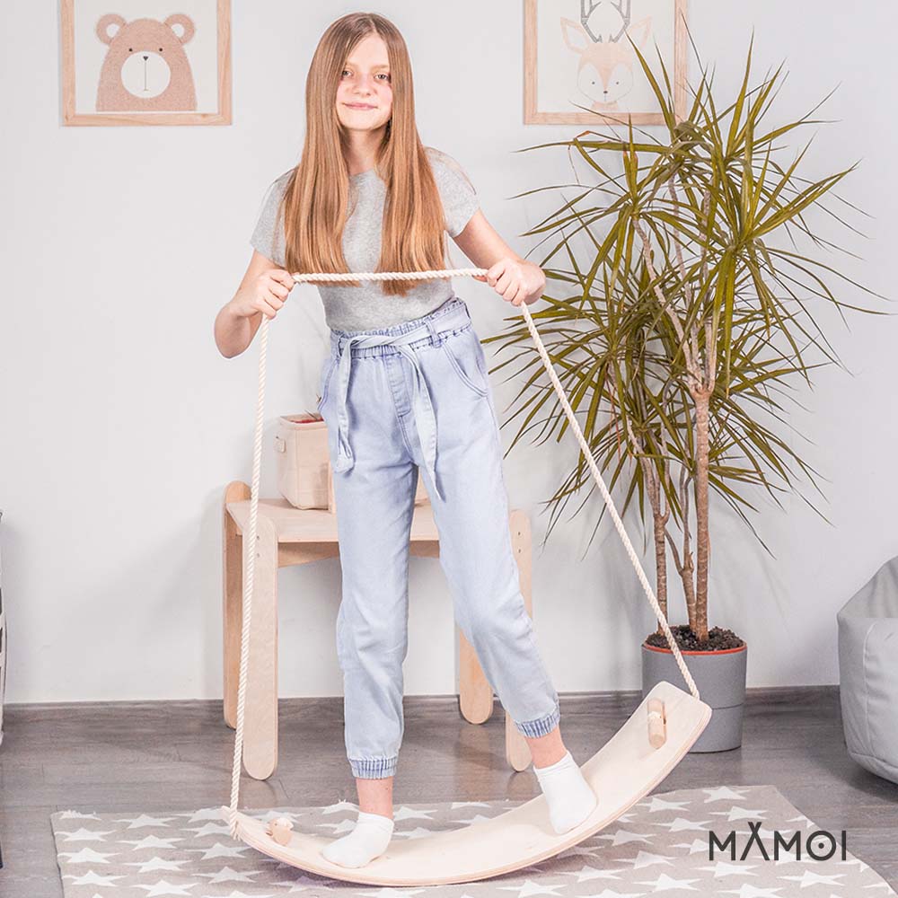 MAMOI® Balance Board for children | Balancing Kids seesaw for children modern design | Sustainable Balance Board Sport made of plywood | 100% ECO | Made in EU-4