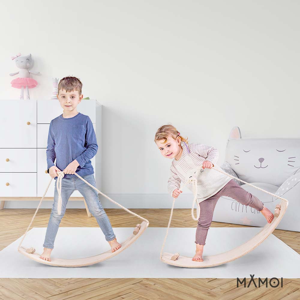 MAMOI® Balance Board for children | Balancing Kids seesaw for children modern design | Sustainable Balance Board Sport made of plywood | 100% ECO | Made in EU-5