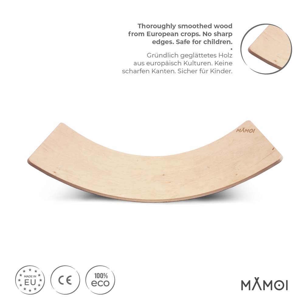 MAMOI® Wooden balance board for kids, Rocker seesaw, Baby balancing games, Toddler balance game, Wobble board, Play equipment for children, montessori sensory toys-1