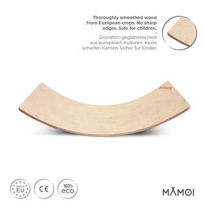 MAMOI® Wooden balance board for kids, Rocker seesaw, Baby balancing games, Toddler balance game, Wobble board, Play equipment for children, montessori sensory toys-1