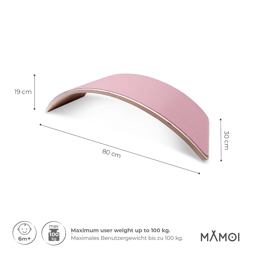 MAMOI® Planche equilibre pour enfant, Balance board, Planches d'équilibre, Jeu équilibre de proprioception en bois, Jeux motricité montessori 1 an 2/3 ans-2