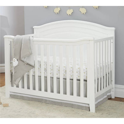 SF Home Solid Wood Convertible Crib in White - Toddler Bed Sold Separately-1