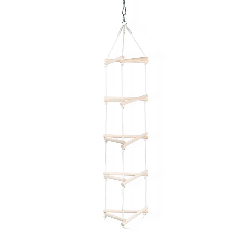 MAMOI® Dreieck Hänge Leiter für Kinder | Strickleiter Kinder Outdoor scandi Design | Nachhaltig Hängeleiter Kinder aus natürlichem Holz | 100% ECO | Made in EU-0