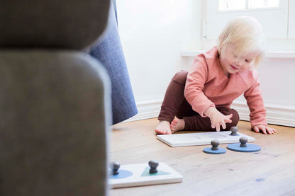 Solid Montessori Wood Shape Puzzle - Circles in Various Sizes