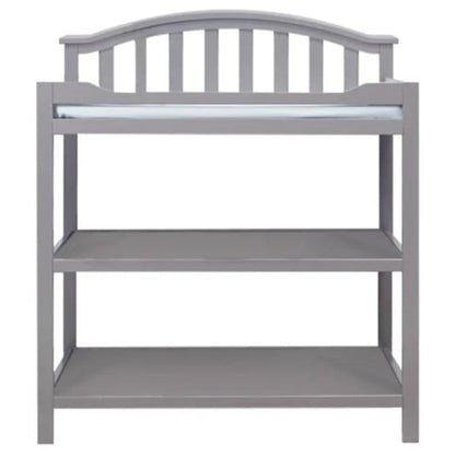 SF Home Baby Toddler Changing Table in Grey Wood Finish with Changing Pad-1