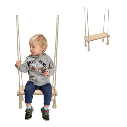 MAMOI® Balançoire en bois pour enfants | Balançoire en bois | Balançoire en bois | Balançoire d'intérieur pour enfants | Balançoire d'intérieur | 100% ECO | Fabriqué dans l'UE-0