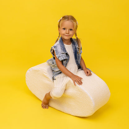 Bean Shape Foam Module - White Boucle