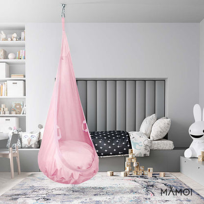 MAMOI® Hängesessel für kinder, Schaukel für kinderzimmer, Hängehöhle, Hängeschaukel, Sensory swing, Schaukeltuch indoor, Hängesack, Tuchschaukel, Babyschaukel, Hängetuch-4