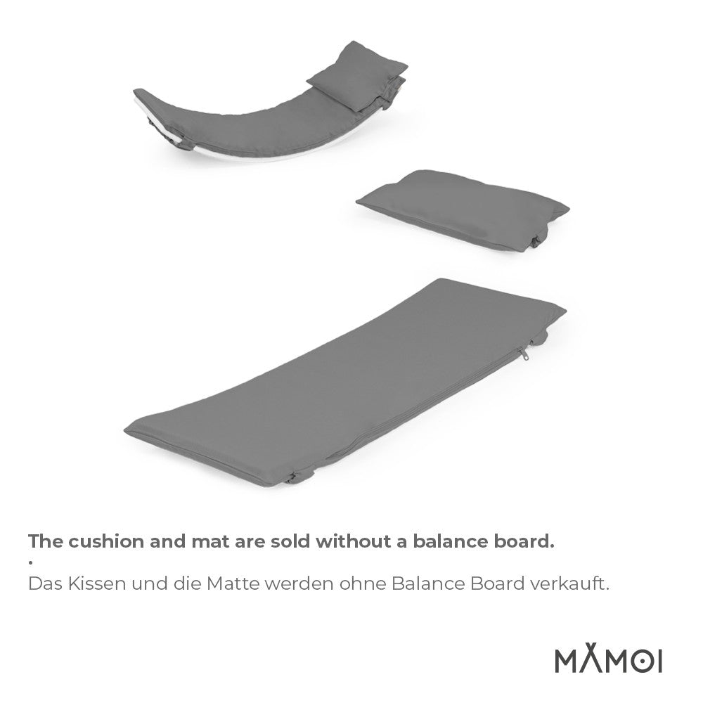 MAMOI® Grey Pillow for balance board kids, Mat for wobble board kids, Material for wooden balance board, Cushion for balance board toddler, Pillow for kids seesaw-5