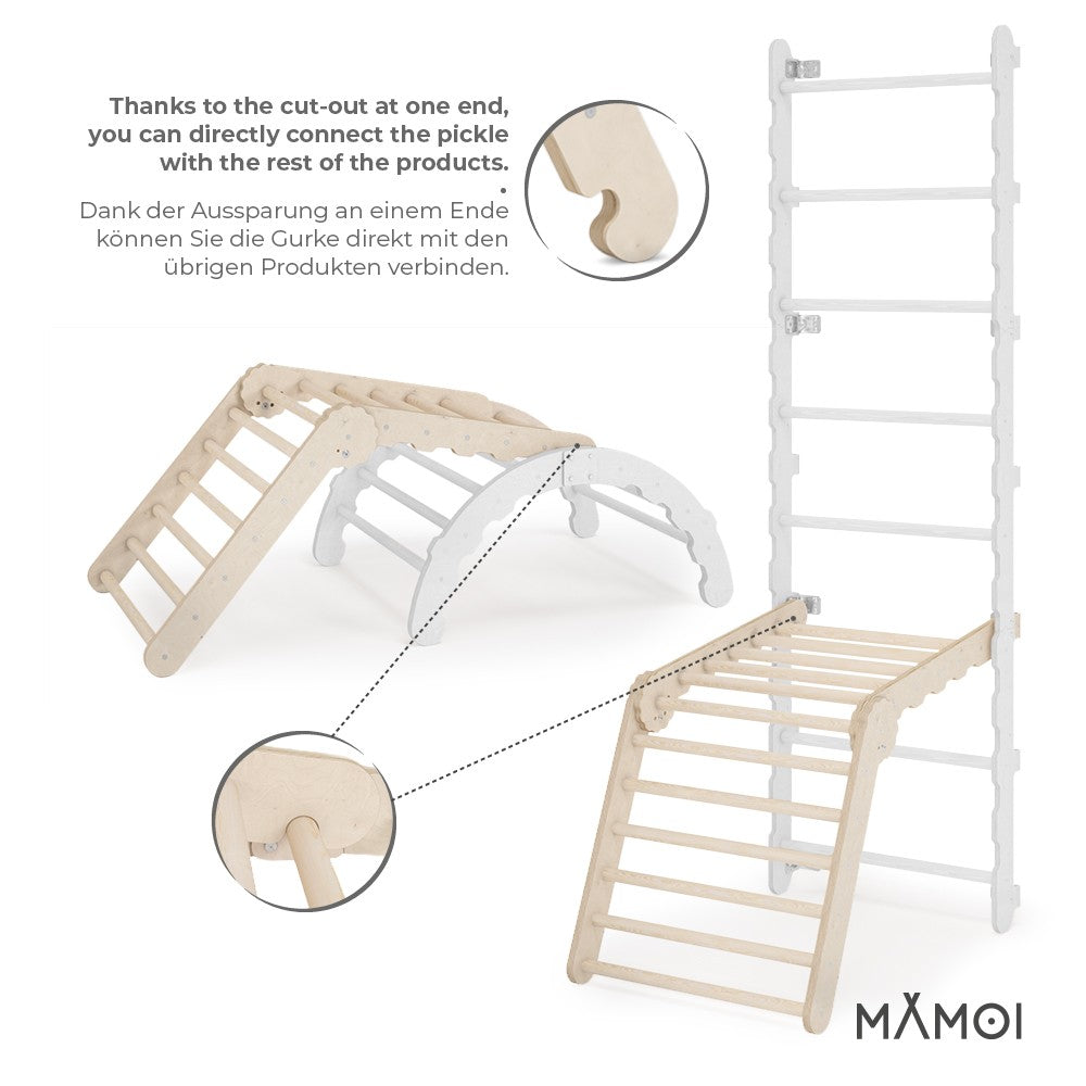 MAMOI® Triangle descalade interieur pour enfant, Mur escalade intérieur en bois pour bebe à partir de 1/2/3 an, Motricité libre montessori-3