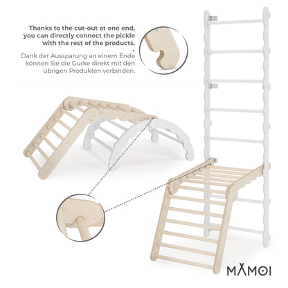 MAMOI® Triangle descalade interieur pour enfant, Mur escalade intérieur en bois pour bebe à partir de 1/2/3 an, Motricité libre montessori-3