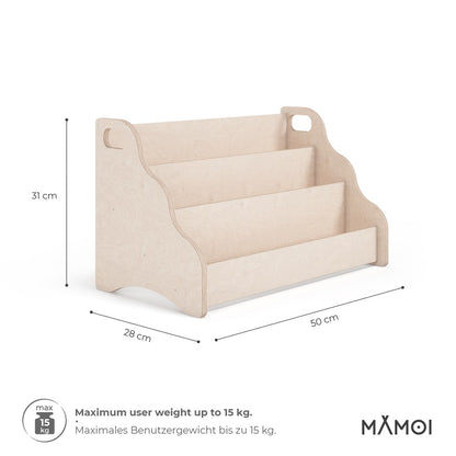 MAMOI® Book shelf for kids, Bookcase for childrens room, Small bookshelf for toddler, Child bookcases and shelves, Wall stand storage and furniture for bedroom-2