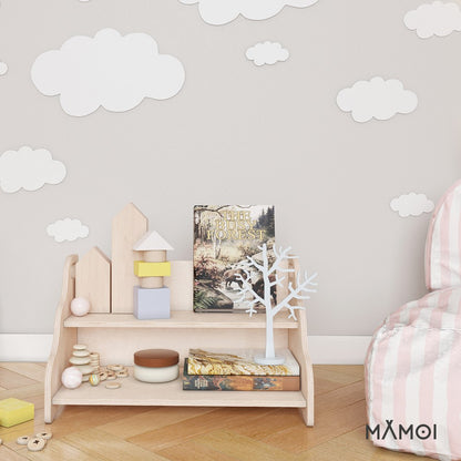 MAMOI® Book shelf for kids, Bookcase for childrens room, Small bookshelf for toddler, Child bookcases and shelves, Wall stand storage and furniture for bedroom-4