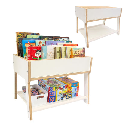 MAMOI® bookshelf for children wooden, children's shelf, children's bookshelf, book stand, shelf and wall shelf children's room. Book Shelf.-0