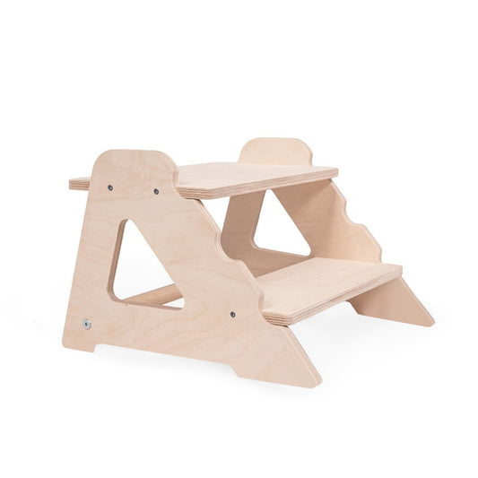 MAMOI® Le Tabouret pour Enfants à Deux Niveaux en Bois Nature | Le marchepied Moderne pour Enfants | Le Tabouret pour Enfants sûr et Universel, 2 Niveaux | 100% ECO | Fabriqué en UE-0