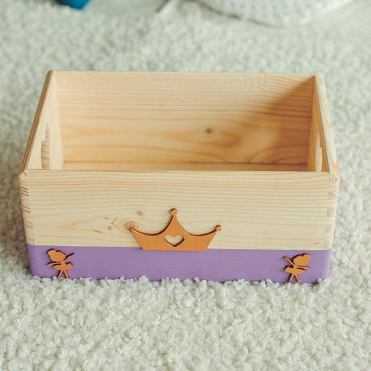 Decorated Storage Box - Lilac