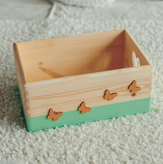 Decorated Storage Box - Mint