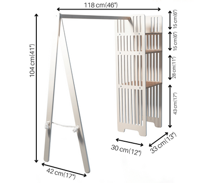 Kids Wooden Clothing Rack