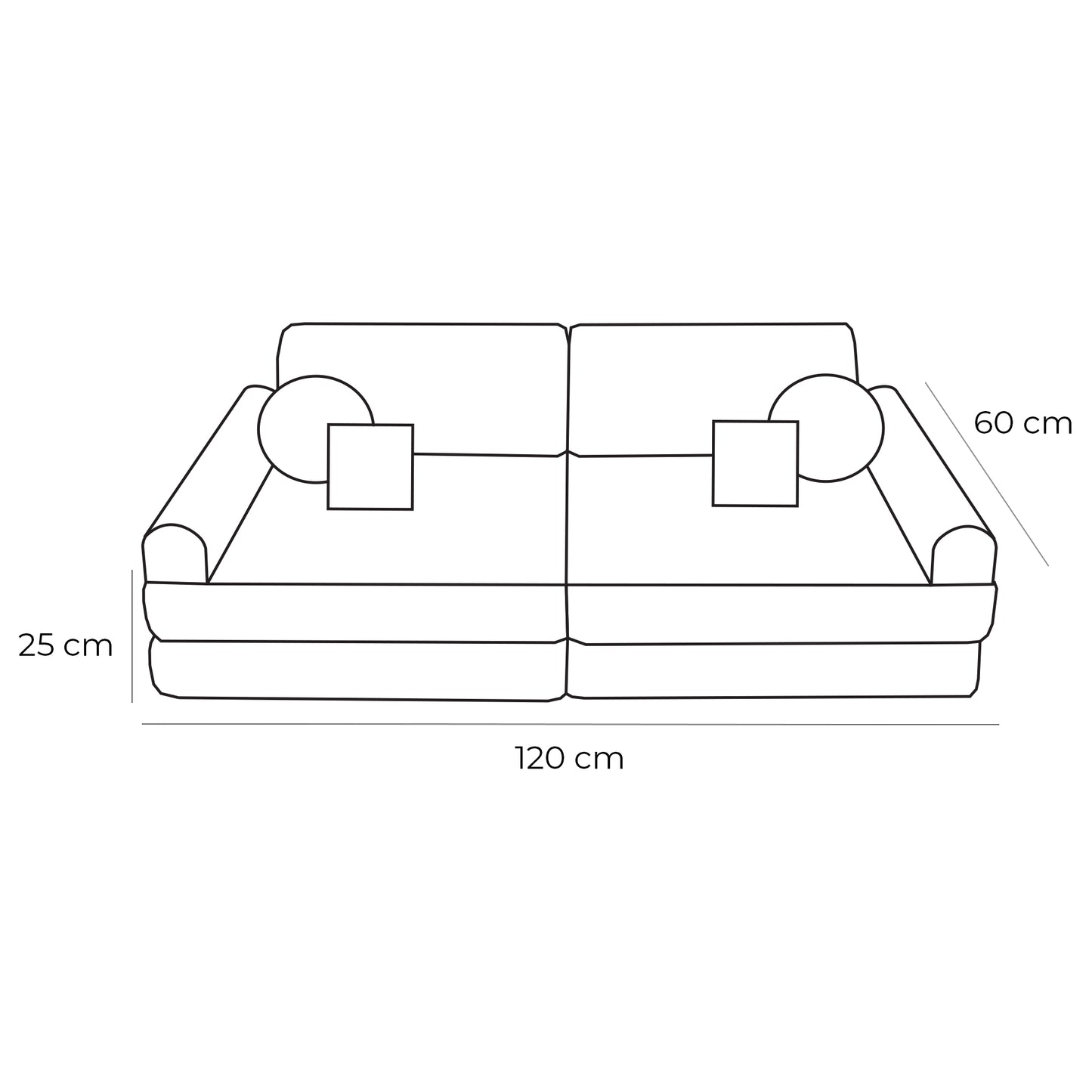 Modular Sofa for Kids - Premium Bearly, White